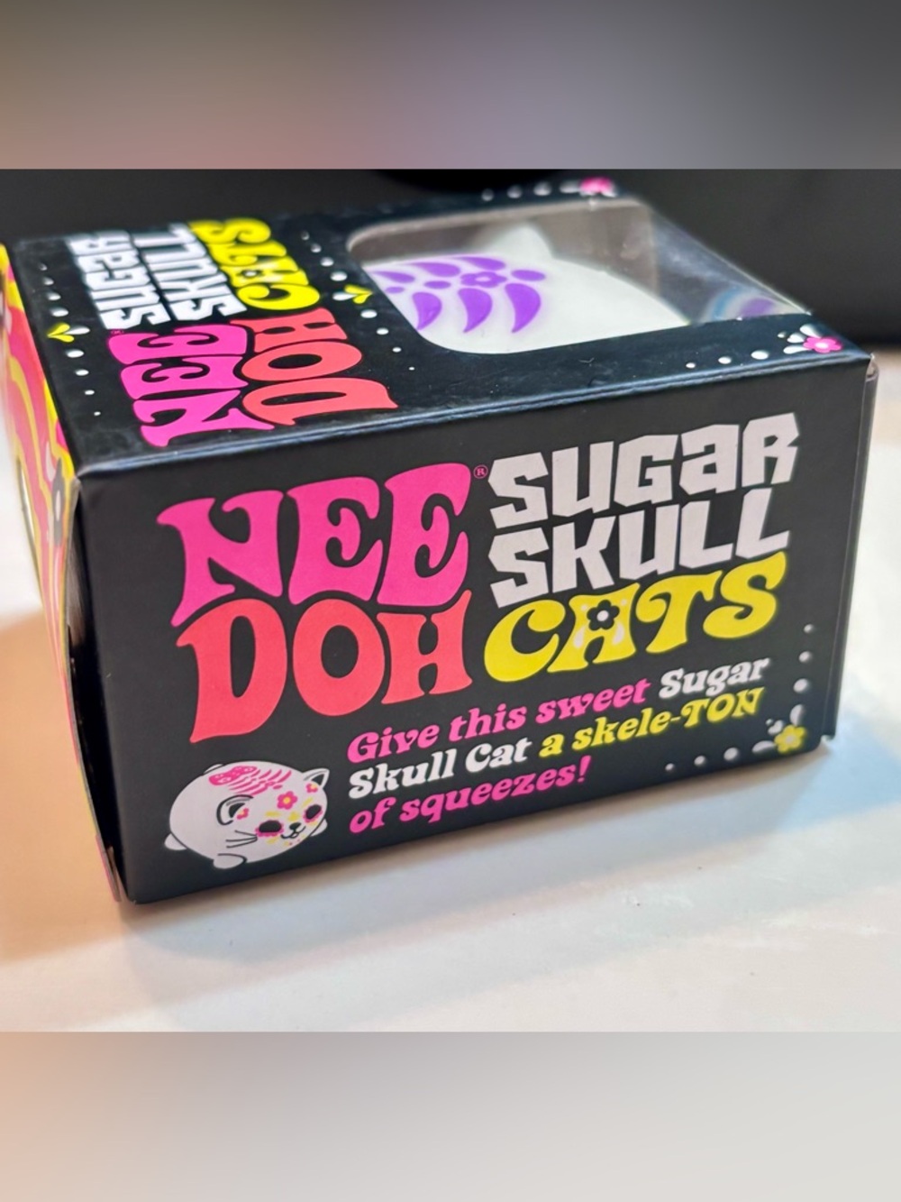 Needoh Sugar Skull Glow in the Dark Cat New - Picture 4 of 5